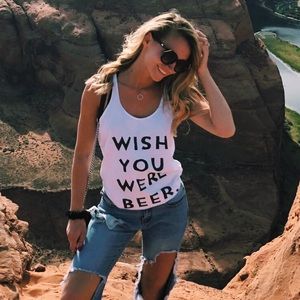WISH YOU WERE BEER Funny shirt